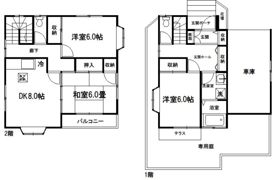 栗木台貸家Dの間取り画像
