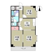 ベルヴューB館の間取り画像