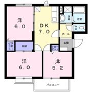 メゾンドソレイユBの間取り画像