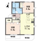 ミル フルール Aの間取り画像