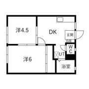 パナハイツ天神Bの間取り画像