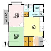 クリスタル女池 Aの間取り画像