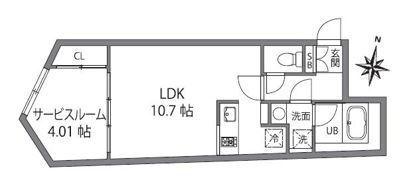 FABRIC中井due Residenceの間取り画像