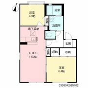 ディアス茶屋の原 B棟の間取り画像