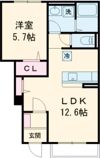仮称)姫路市白鳥台3丁目アパートの間取り画像