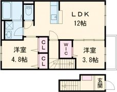 ハイムレトア飾東 B棟の間取り画像