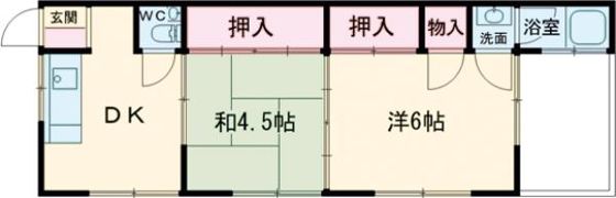 レジデンスアサヒの間取り画像