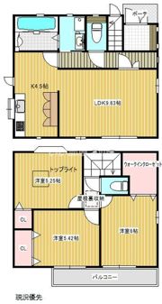 堤貸家の間取り画像