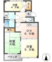 プリムローズマキ Bの間取り画像