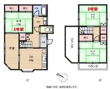 西成瀬戸建シェアハウスの間取り画像