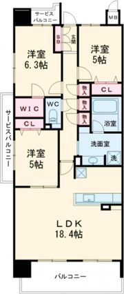 リコット三河豊田の間取り画像