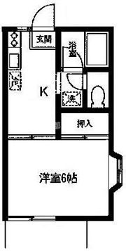 藤和コーポ東台Ⅰの間取り画像