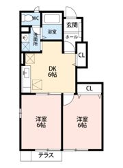 クラールB棟の間取り画像