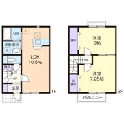 ユニゾン横倉 Bの間取り画像