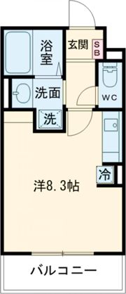 continent花影Ⅰの間取り画像