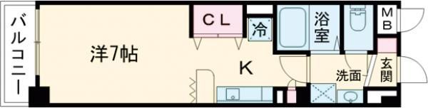 ポコアポコ明石鍛治屋町三番館の間取り画像