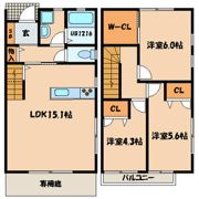 Town Hills Bの間取り画像
