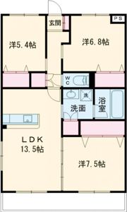 レジデンスリラ横尾の間取り画像