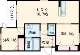 パルコートⅡの間取り画像