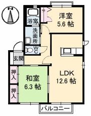 フレグランス円座 F棟の間取り画像