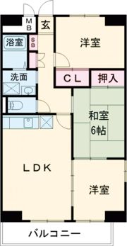 グレイスコートたちばなの間取り画像