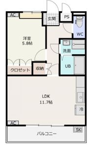 ハスヤマAの間取り画像