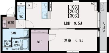 IXO・北大宮の間取り画像