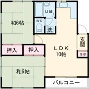 松橋コーポ Aの間取り画像