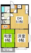 フレール西川Bの間取り画像