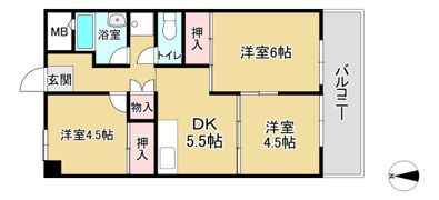 東雲ロイヤルハイツの間取り画像