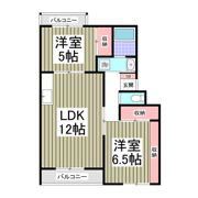 リバーテラス中の郷Bの間取り画像