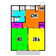 ハイツ登美の間取り画像