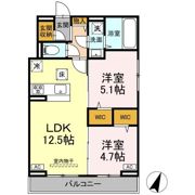 D-ROOM末広Ⅰ Bの間取り画像