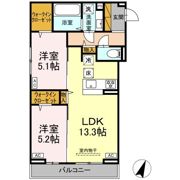 D-ROOM末広Ⅰ Bの間取り画像