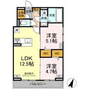 D-ROOM末広Ⅰ Bの間取り画像