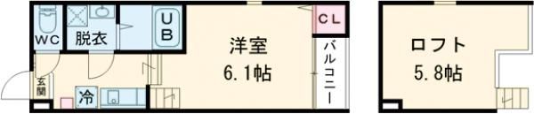ハーモニーテラス深草東伊達町Ⅱの間取り画像