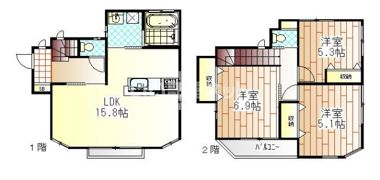 栗原中央4丁目戸建の間取り画像