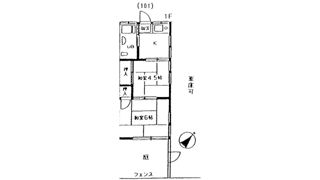 コーポラスさつきの間取り画像