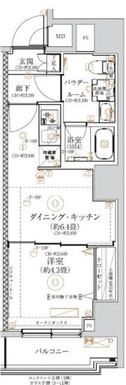 ガリシア森下Ⅵの間取り画像
