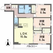 ゆうこく東仙台IIの間取り画像