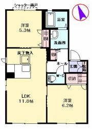エクセラン殿川 C棟の間取り画像