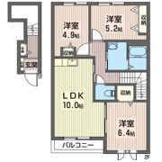 フレグランス横倉Mの間取り画像