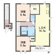 ソレイユBの間取り画像