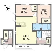 シャン・ド・フルールBの間取り画像
