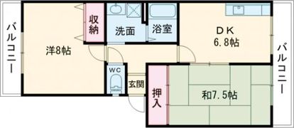to U 大安寺の間取り画像