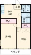 ハイツホールイン2の間取り画像