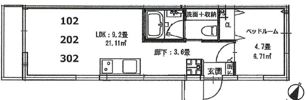 クリフビレッジZ棟の間取り画像