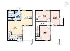 （仮）東若林キュレノワールの間取り画像