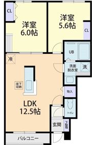 7/15(仮称)鹿沼市西鹿沼町2LDKの間取り画像