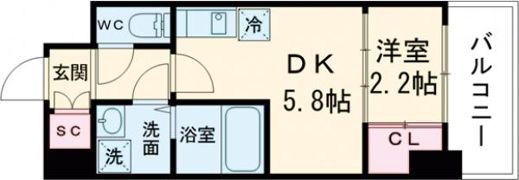 アドバンス神戸ラシュレの間取り画像